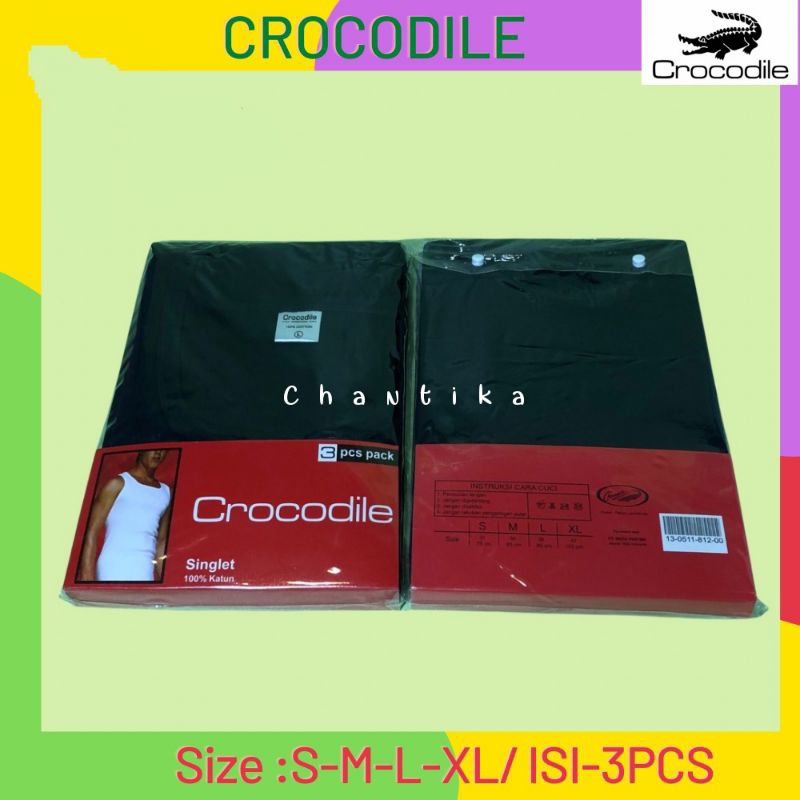 CROCODILE Singlet tanktop pria 511-812 Random Warnanya ( 3pcs in 1pack)