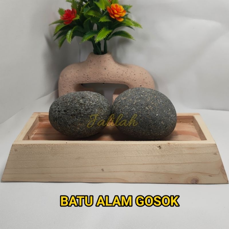 Batu Alam Gosok Esklusif Batu Kali Aliran Sungai Bogor Pembersih Daki Batu Hiasan