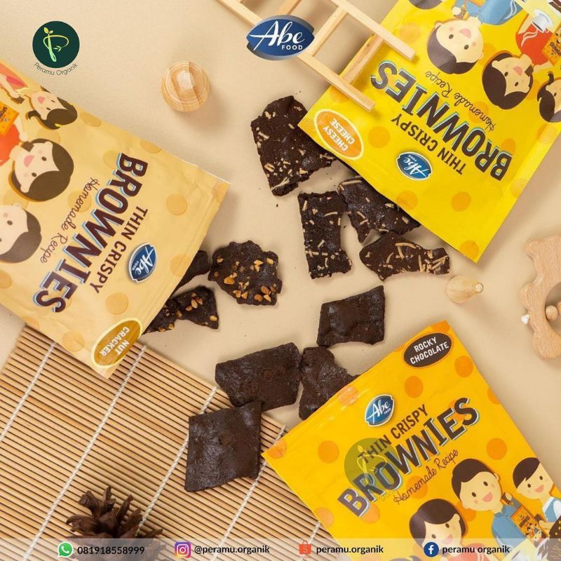 

Thin Crispy brownie / brownies sehat / Abe Food