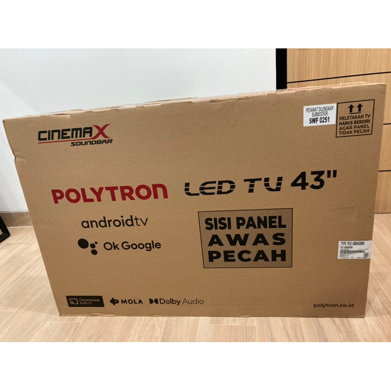 Polytron Android TV 43 inch PLD 43BAG5959 + Subwoofer SWF 0251