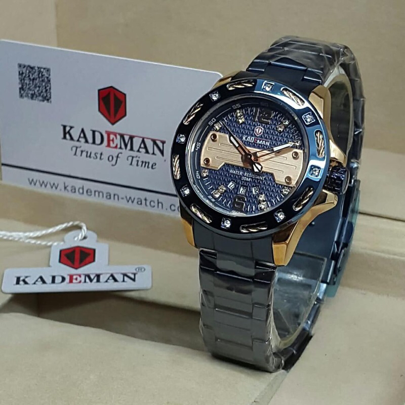 jam tangan kademan double time K7005G water resistand Analog-Digital