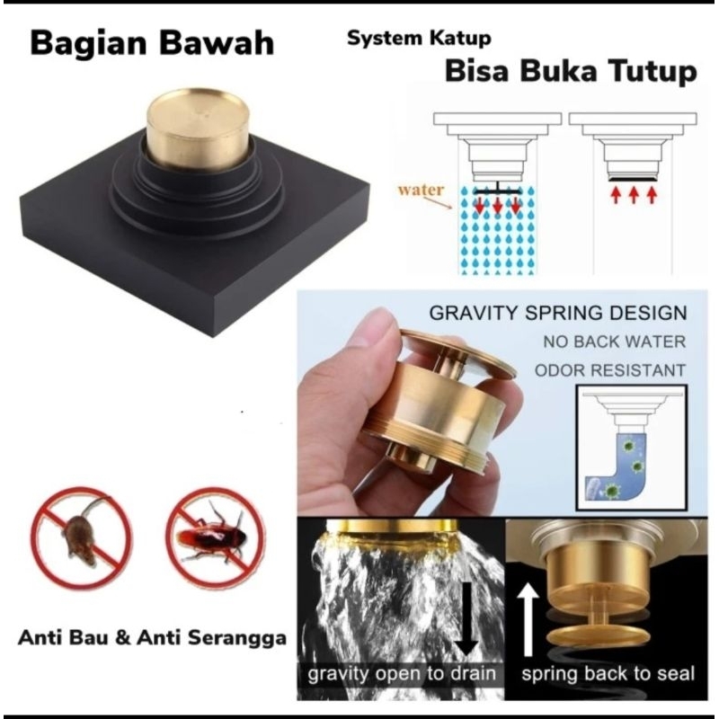 SMART DRAIN LANTAI KAMAR MANDI ANTI KECOA DAN ANTI BAU