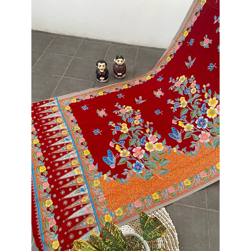 KAIN BATIK SOLO HANDPRINT SARUNG BUNGA