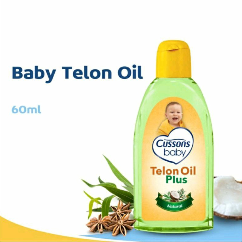 Cussons Baby TELON OIL PLUS 60ml +12ml 8 hours Protection | Minyak Telon Cussons | Minyak Telon Bayi