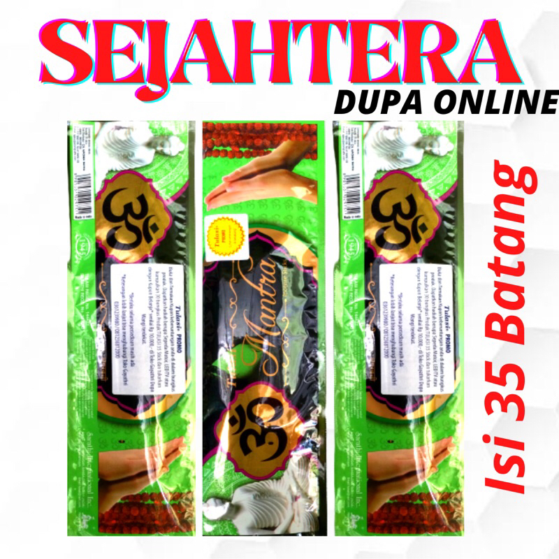 Dupa Hio India Pendek Tulasi “MANTRA” Pouch isi 35batang