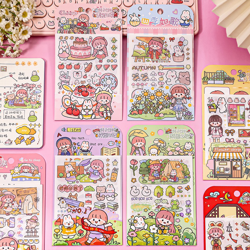 

BLANJA.ids STIKER PACK/ STIKER PER 1 PAC KARAKTER MODEL CUTE LUCU isi 4/5 lembar stiker/ stiker TUMBLER, HP NOTEBOOK / belum dipotong