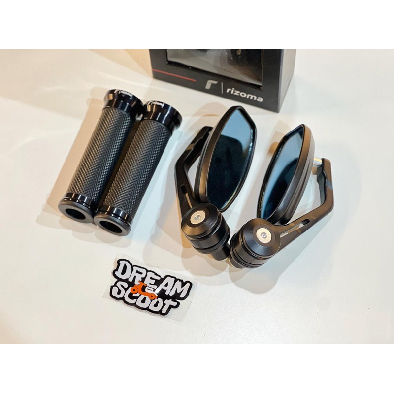 Paket handgrip rizoma evo Spion bar end Rizoma Oval Vespa Matic Vespa sprint Vespa Primavera Vespa s