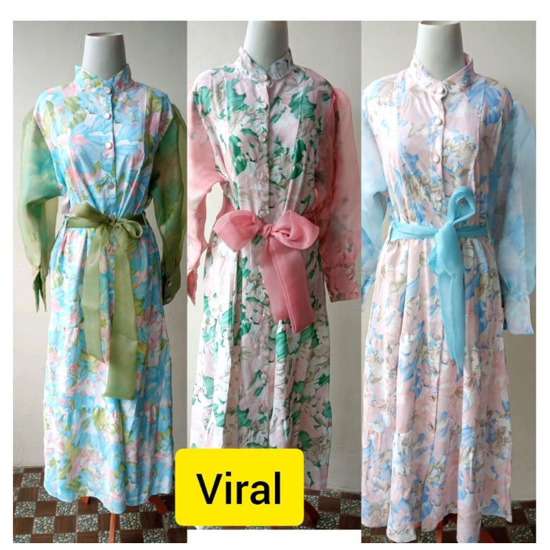 Meijiwang Midi organza  viral dan lugu