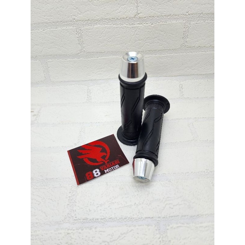 Handgrip Standar Bawaan Motor Plus Jalu Stang Mini Chrome