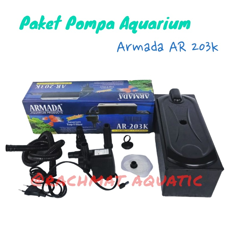 Armada AR 203 K - Filter Set Aquarium Lengkap Box Filter Aquarium Set box filter lengkap fullset