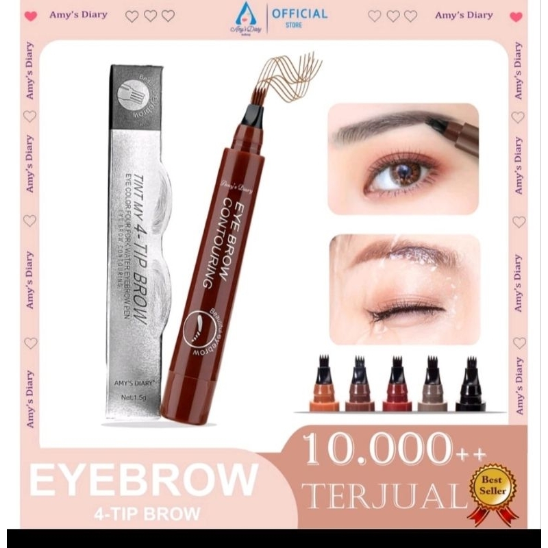 [BPOM] Amy's diary my 4- tip brown eyebrow pensil alis Waterprof