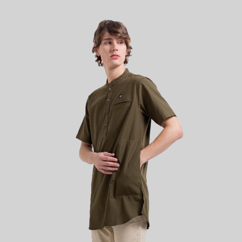 Kurta Badran - Koko Kurta Pakistan Dewasa Lengan Pendek - Army