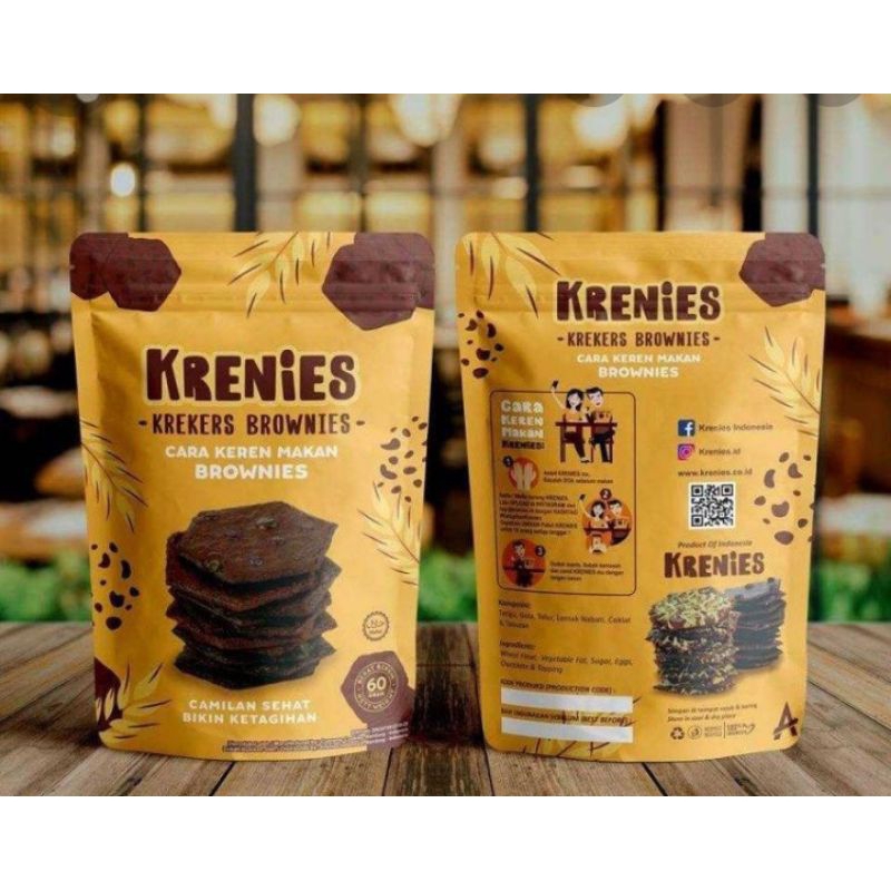 

KRENIES (KREkers browNIES) 60gr, 6 varian rasa