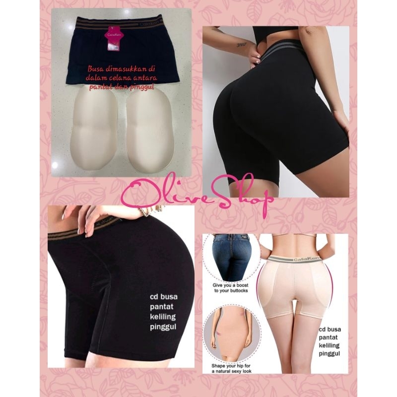 OliveShop ❤️ CD Celana Dalam Boxer Wanita Dengan Busa Tampil Seksi Berisi Montok Merk CK Calia Kein