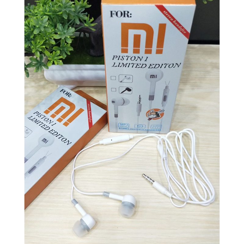 HANDSFREE XIAOMI BUDS PISTON1 EARPHONE SUPER BAS LIMITED EDITION FOR ALL ANDROID SMARTPHONE