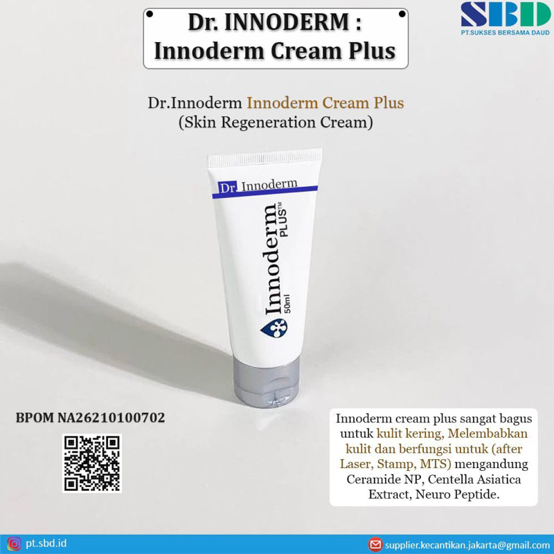 Innoderm cream plus krim anti iritasi anti kemerahan after treatment laser peeling dermaroller dermapen