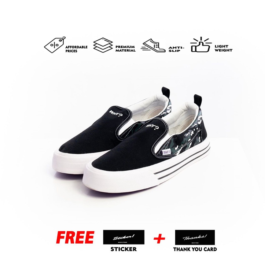 Sepatu Why Footwear - Slip On  Why Motif Tangtara