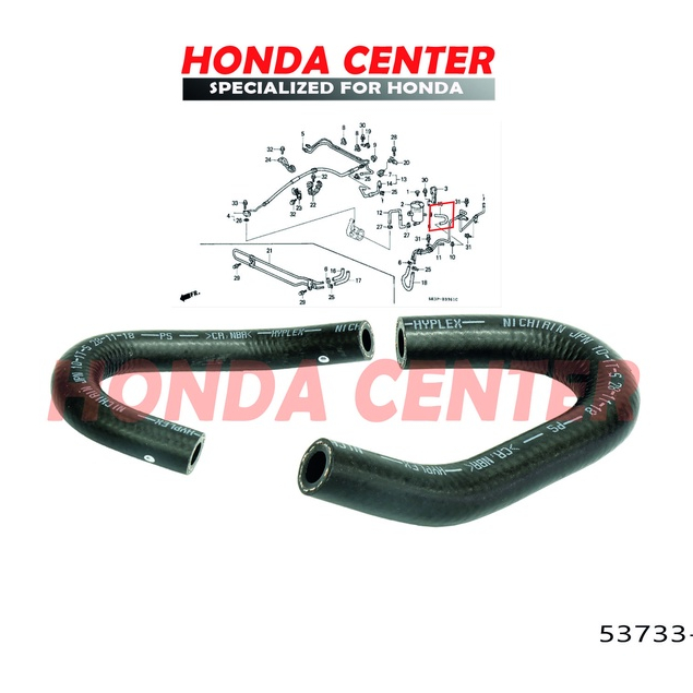 selang slang hose oil tank dari tabung minyak power stering steering selang return balik honda civic genio estilo 1992 1993 1994 1995 53733-SR3