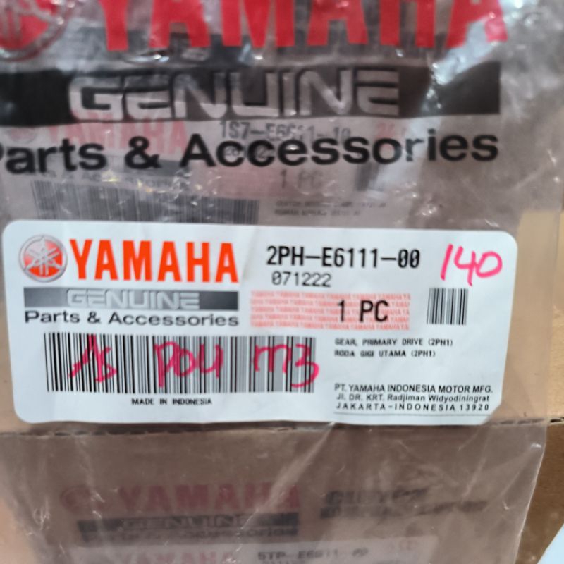 AS PULLY POLI MIO M3 SOUL GT 125 FI FINO 125 FI 2PH-E6111-00 ORIGINAL YAMAHA GENUINE PARTS