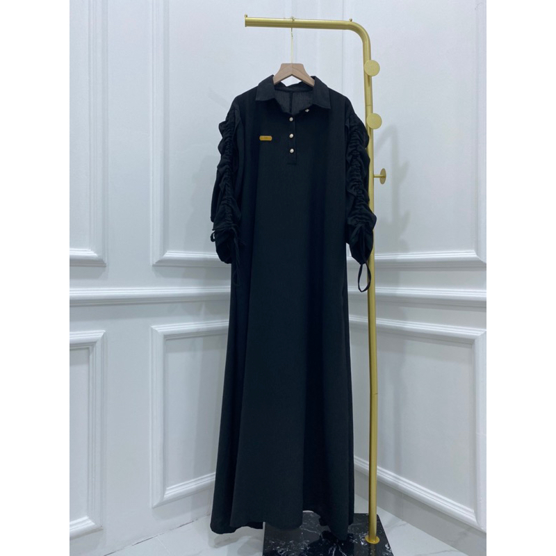 GAMIS CRINKLE POLOS MIKHA MAXI LEBARAN FREE BROS SIMPLE MEWAH BAJU MUSLIM LEBARAN EID GAMIS KELUARGA