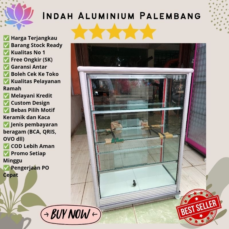 ETALASE JUALAN MINIMALIS ALUMINIUM PALEMBANG