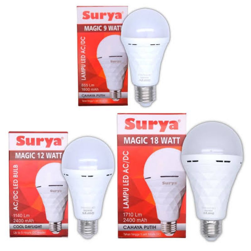 SURYA Lampu Emergency LED 9 Watt, 12 Watt, 18 Watt