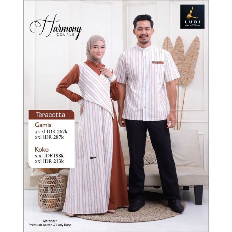 Couple Lubi Harmony // Gamis Koko Couple Lubi Harmony terbaru Promo