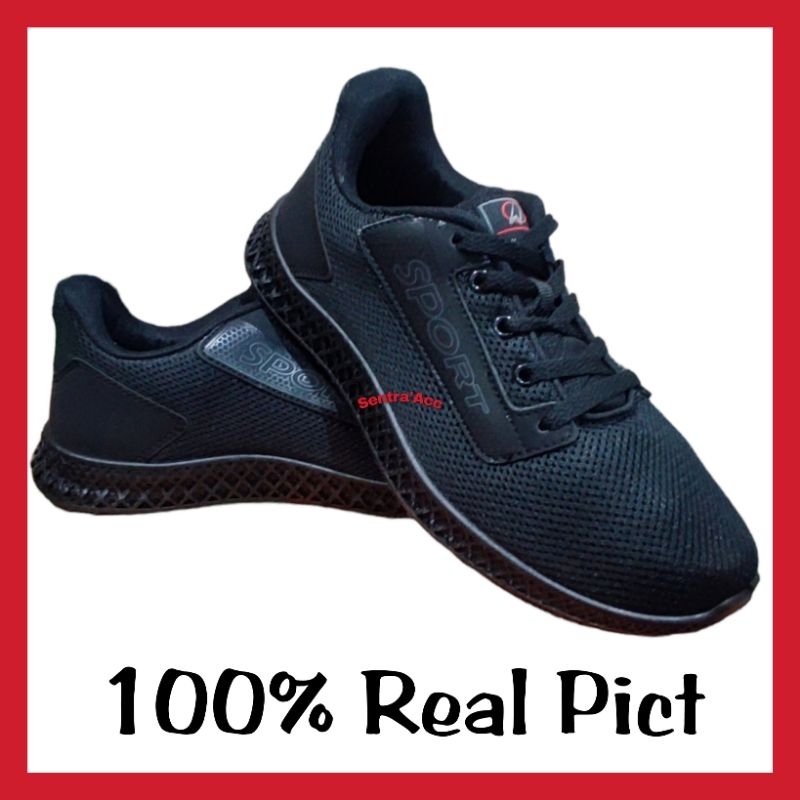 Sepatu Wukira Athena Hitam Sepatu Unisex Sepatu Tali Sepatu Cowok Cewek Sepatu Sekolah