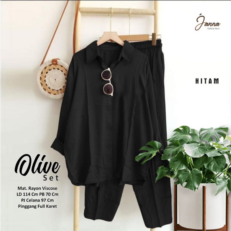 OLIVE JUMBO SETELAN BAJU WANITA TERBARU BY JANNA