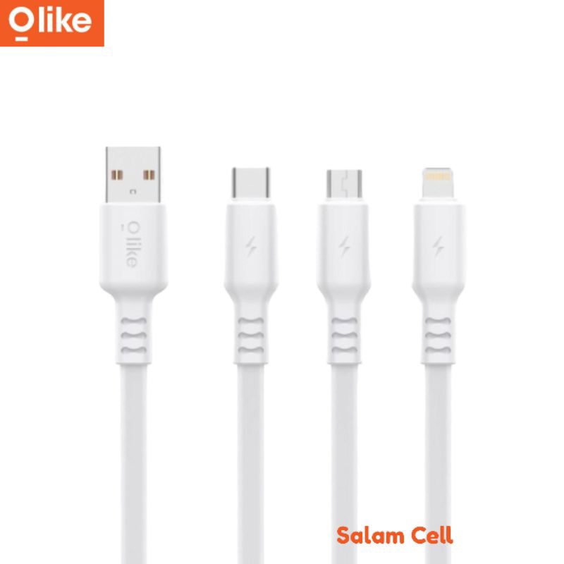 Kabel Data OLIKE Colourfull Lightning Micro Usb Type-C Fast Charging Original Garansi Resmi