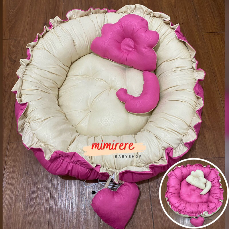 MIMIRERE Round babynest full beddingset circle baby nest kado lahiran premium