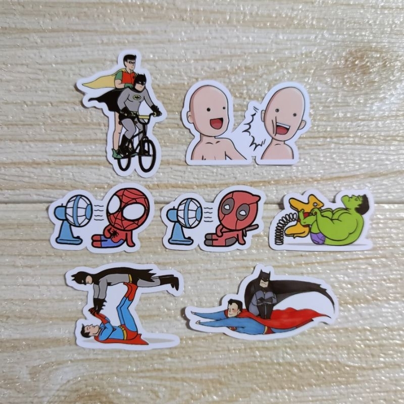 

Sticker Pack Spiderman Deadpool Superman Batman Hulk Tuman