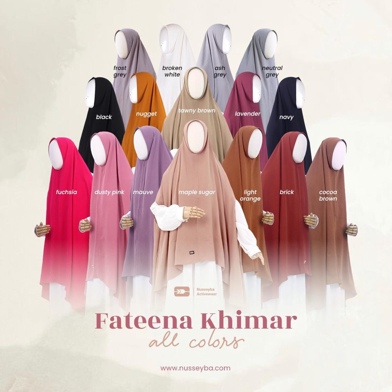 FATEENA KHIMAR NUSSEYBA/ NASYA KHIMAR/ JILBAB OLAHRAGA MUSLIMAH / JILBAB OLAHRAGA SYARI