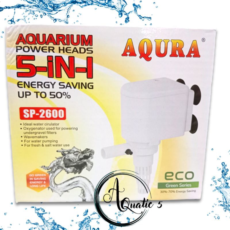 Promo Murah Pompa Aquarium AQURA 5IN1 SP 2600