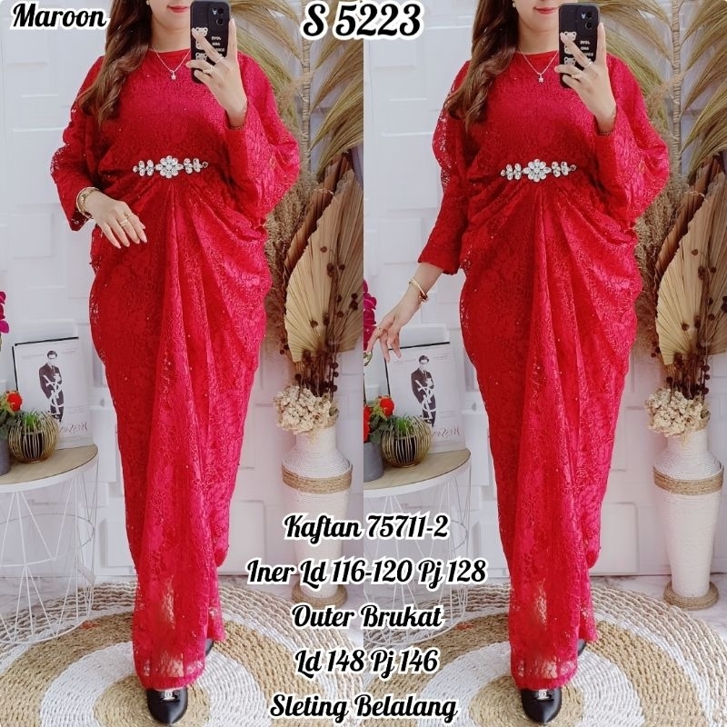 Dress Kaftan Brukat 5223 /ld 116-120