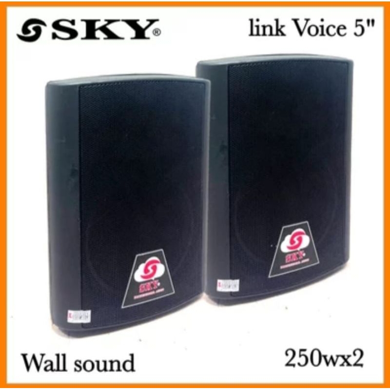 Paket sound 5 &quot; inch cocok untuk kantoran sekolahan dan cafe original wall sky audio garansi 2tahun