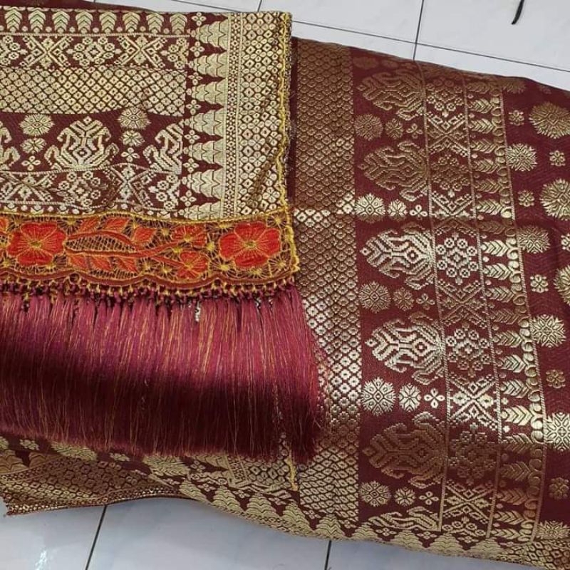songket palembang rakam bordir