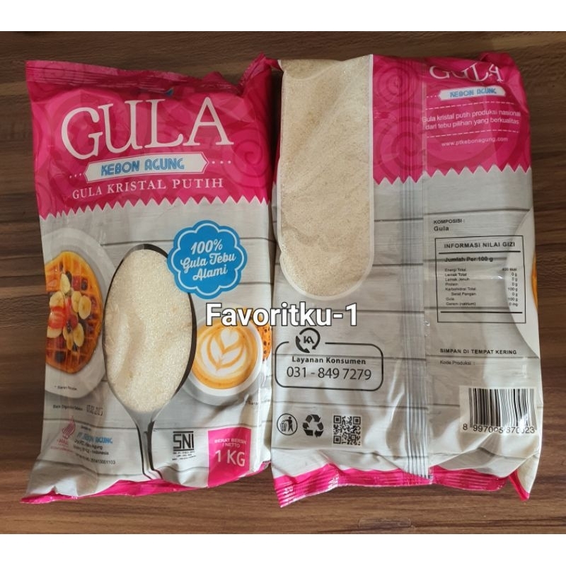 

Gula Kristal Putih Merk KEBON AGUNG 1kg