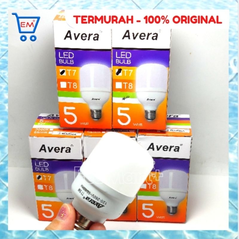 Lampu 3 warna Putih-Kuning-Warm White  LED 5w AVERA