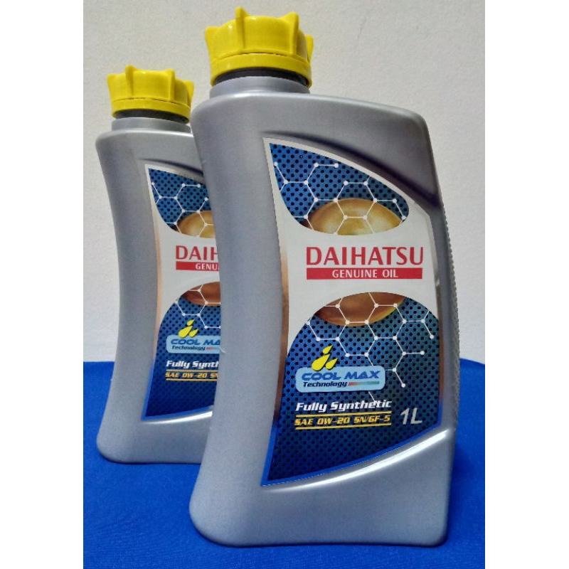 Oli mesin DAIHATSU SAE 0W-20 SN/GF 5 COOLMAX Technology Fully Synthetic 1 L Ori