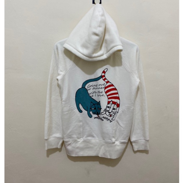 HOODIE UNIQLO X LISA LARSON CREAM SECOND ORIGINAL