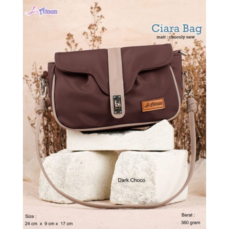 TAS SELEMPANG CIARA BAG BY AINUN BAHAN CHOCOLY ANTI AIR WATERPROOF PREMIUM