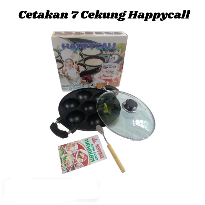 [READYYY] Cetakan Kue 7 Lubang Cekung Happycall / Cetakan Bikang / Cetakan Apem