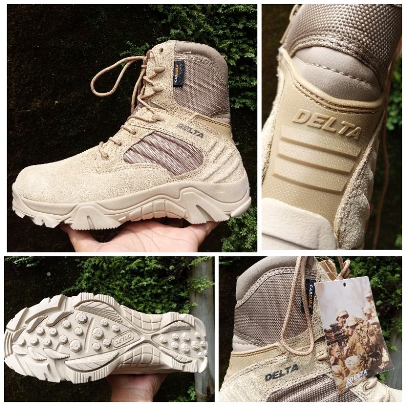 Sepatu Boots Safety Pria Delta Tactical Kulit Import