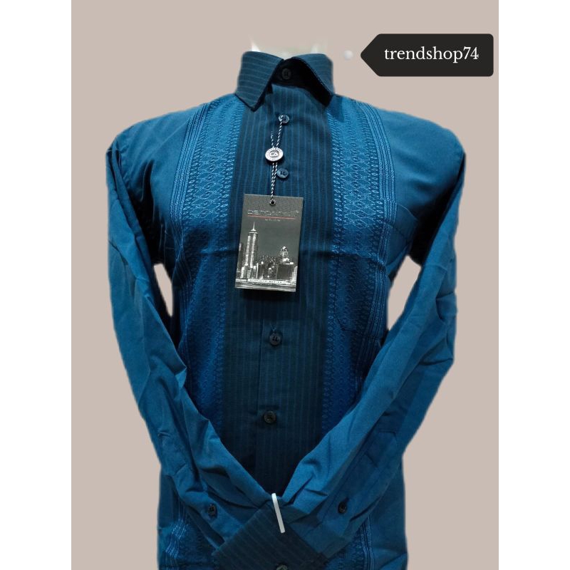 Carparelli Platinum Panjang Size M L Xl XXl XXXL / Kemeja Songket Panjang Cowok