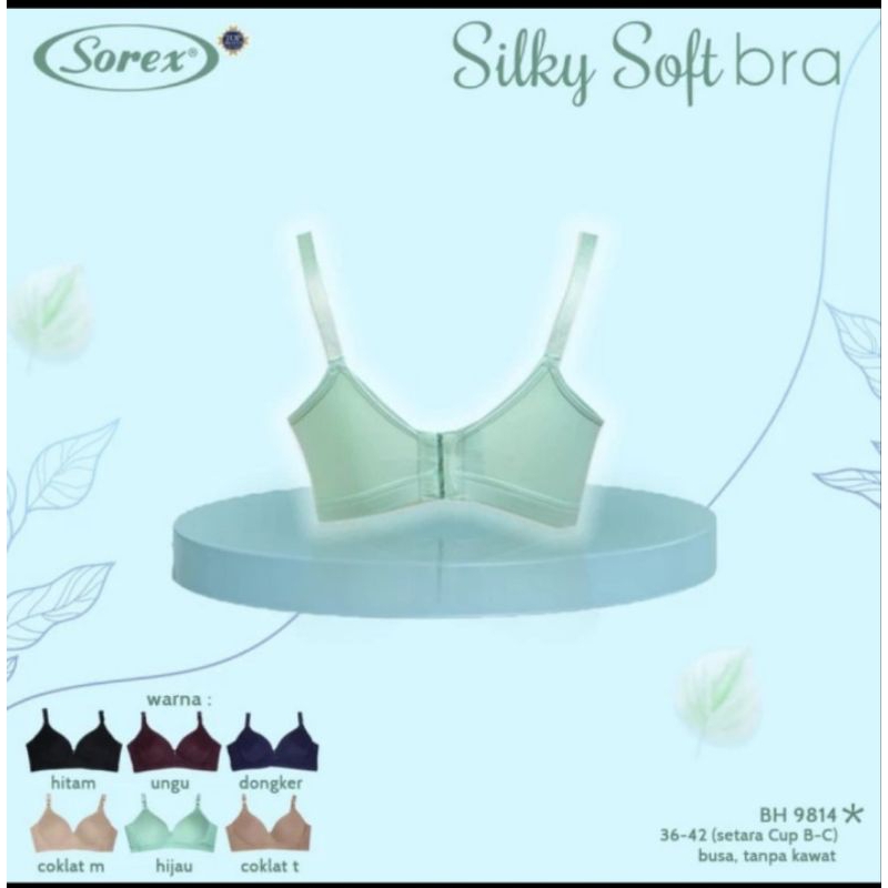 Bh Sorex 9814 silky soft bra cup besar busa tanpa kawat