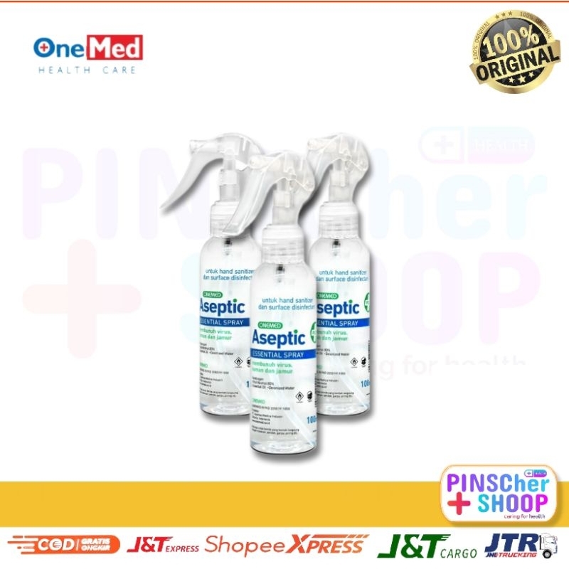 ASEPTIC PLUS ASEPTIK ESSENTIAL 100 ML SPRAY HANDSANITISER CAIR ONEMED