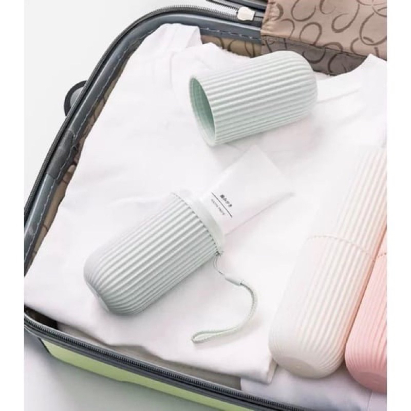 TEMPAT SIKAT GIGI TRAVEL KOTAK SIKAT GIGI PASTA ODOL TOOTHBRUSH CASE PASTEL DISPENSER ODOL TRAVELING