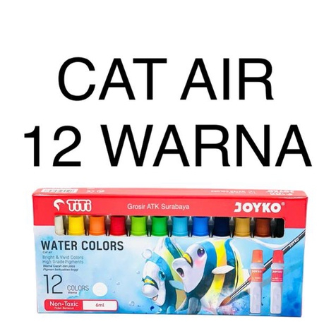 

Water Colors Colour / Cat Air Joyko TiTi 12 Warna 6 ML WAC-6ML-12