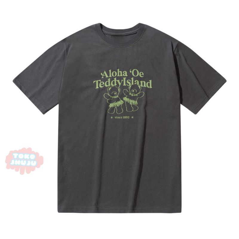 Kaos Jaemin NCT Dream X Tedy Aloha Oe sablon hijau Beruang menari